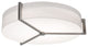 Apex 33" Medium Base Flush Mount, Weathered Gray Finish, Linen White Shade
