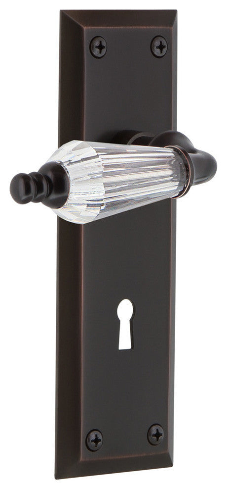 New York Plate with Keyhole Double Dummy Parlor Lever