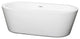 67" Freestanding Bathtub, White, Shiny White Drain and Overflow Trim