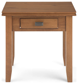 Artisan SOLID WOOD End Table in Honey Brown