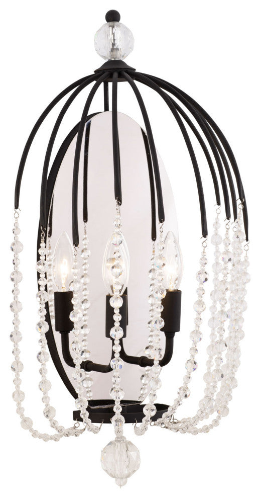 Voliere 2-Lt Sconce - Matte Black