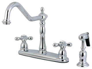 Kingston Brass Centerset Kitchen Faucet, Polished Chrome