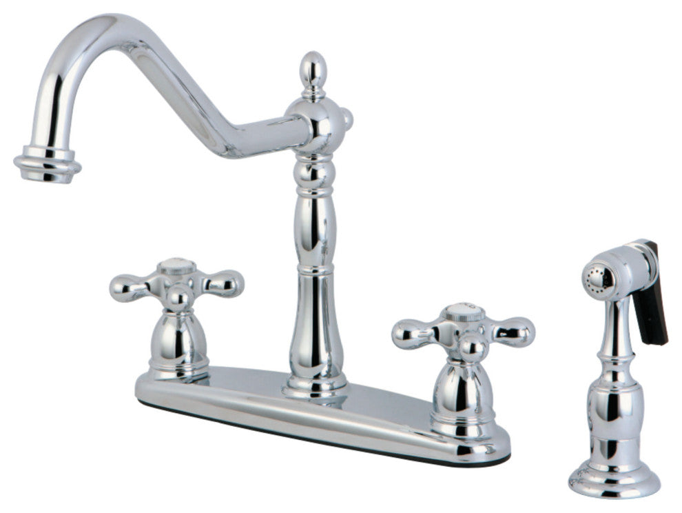 Kingston Brass Centerset Kitchen Faucet, Polished Chrome