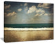 "Vintage Beach With Heavy Clouds" Seashore Canvas Print, 20"x12"