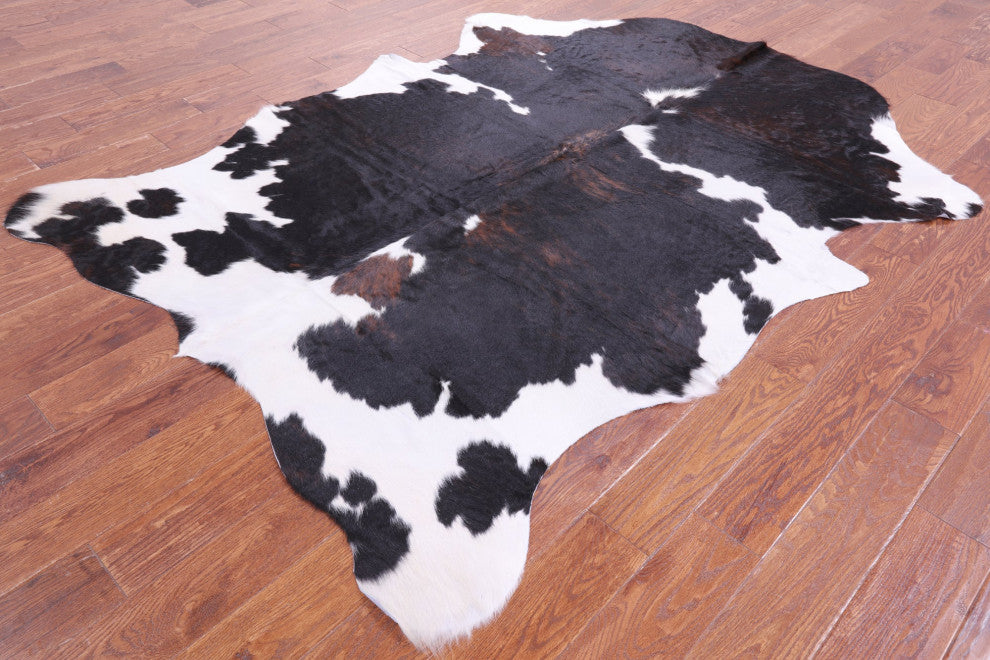 7' 7" X 5' 3" Organic Natural Hair-On Cowhide Area Rug C1757