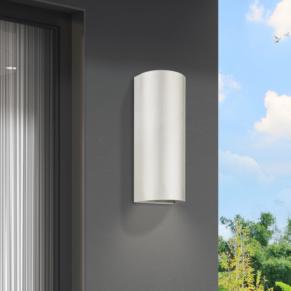 Bond 1 Light Brushed Nickel Outdoor/Indoor  ADA Large Sconce