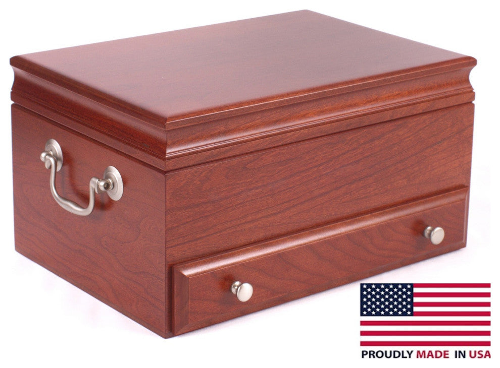 Contessa Jewel Chest, Solid American Cherry Hardwood, American Cherry