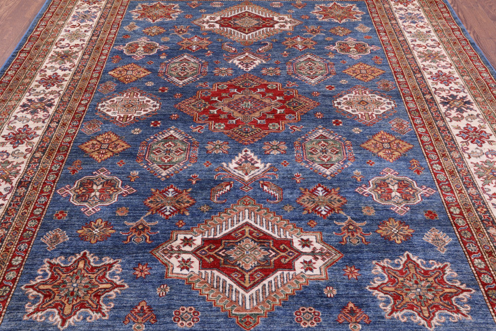 8' 2" X 10' 3" Super Kazak Hand Knotted Rug Q9515
