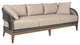Orbit Outdoor Patio 4-Piece Conversation Set Taupe Olefin Cushions