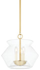 Edmonton 3 Light Lantern, Aged Brass