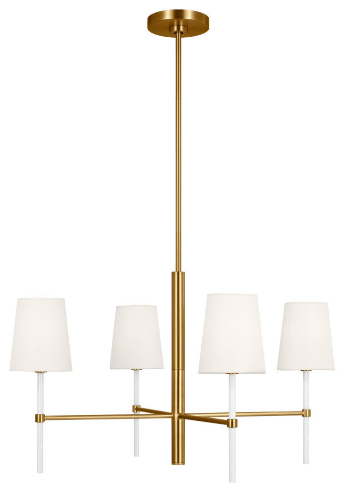 Monroe Small Chandelier, Burnished Brass