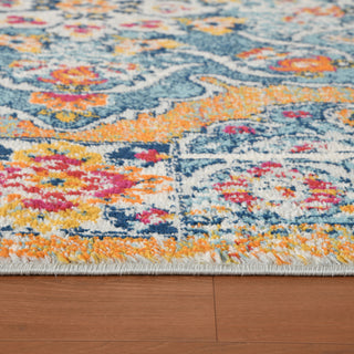 Alessana Nieve Orange Bordered Area Rug, 7'9"x9'9"