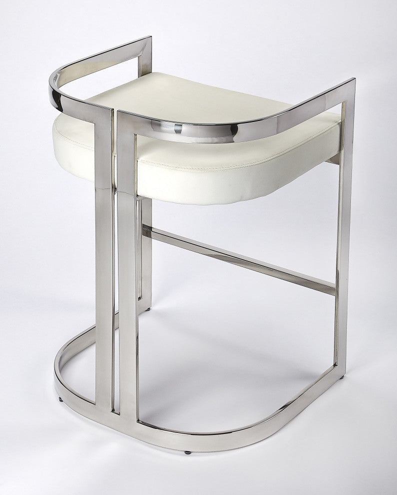 Clarence Faux Leather Counter Stool