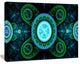 Bright Blue Psychedelic Relaxing Art, Oversized Abstract Canvas Art Print, 60x40