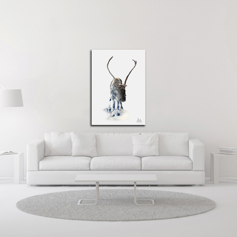 "Moose" by Clean Nature, Print on Canvas, 18"x26"