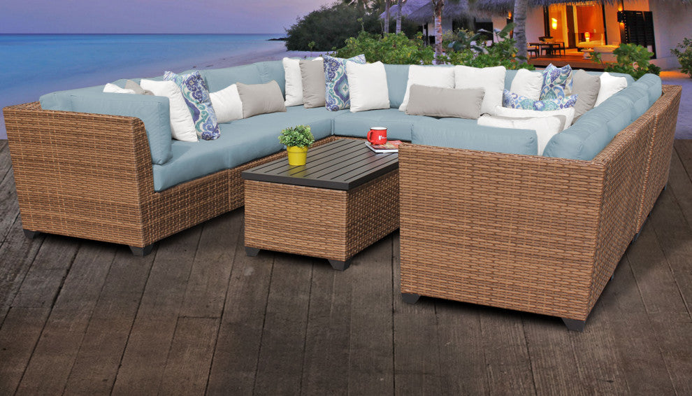 Laguna 11 Piece Outdoor Wicker Patio Furniture Set 11a Spa