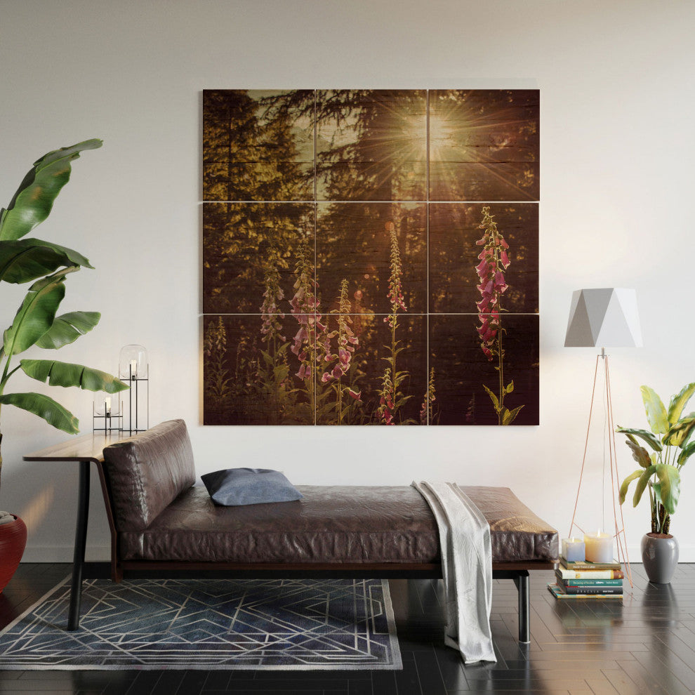 Nature Magick Wildflower Mountain Adventure Wood Wall Mural
