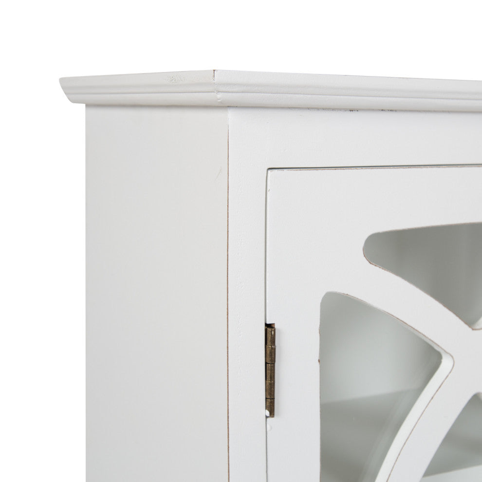Quinlan Decorative Wood Wall Cabinet, White 24x8x28