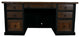 Rustic Solid Wood Executive Desk, Black