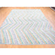 Gray Afghan Kilim with Geometric Design Pure Wool Hand Knotted Rug 10'3" x 13'5"