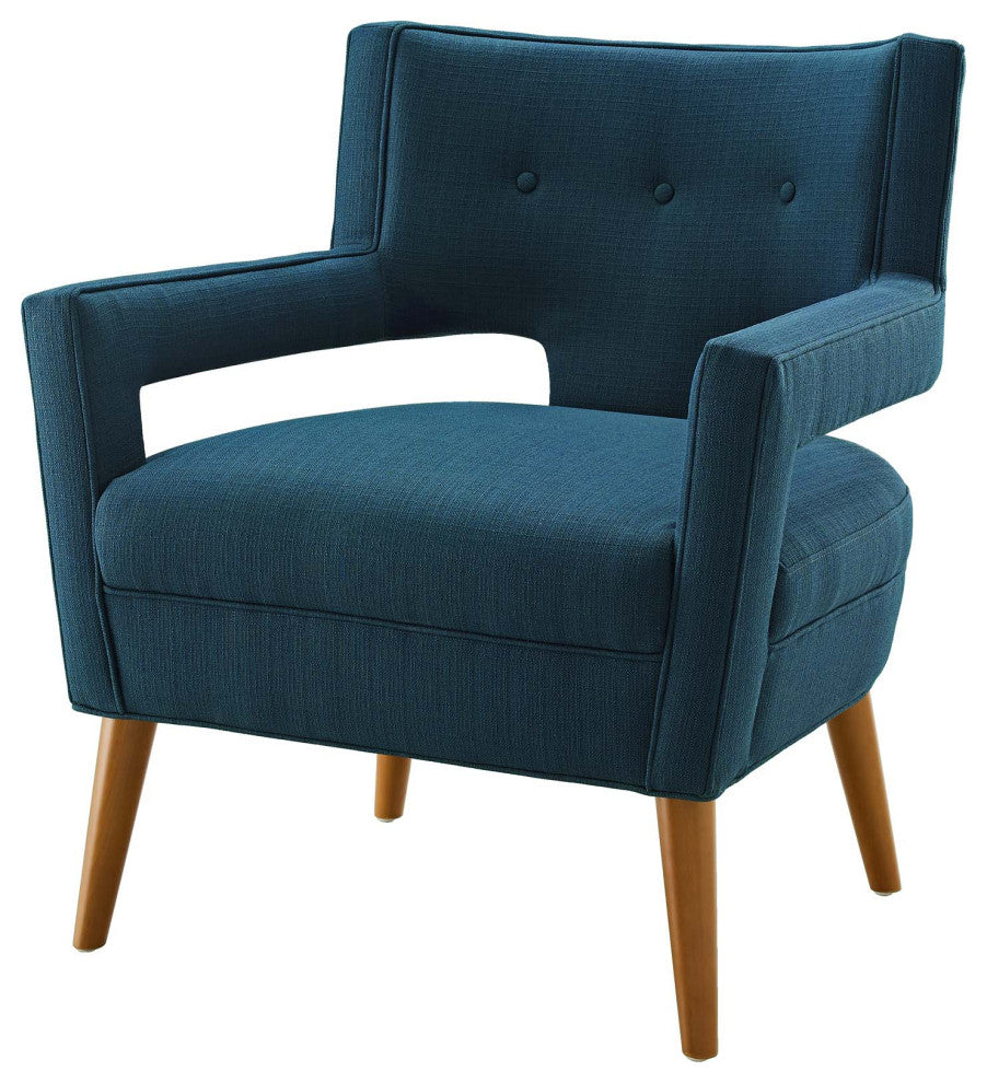 Armchair and Loveseat Sofa Set, Fabric, Navy Blue, Modern, Lounge Hospitality