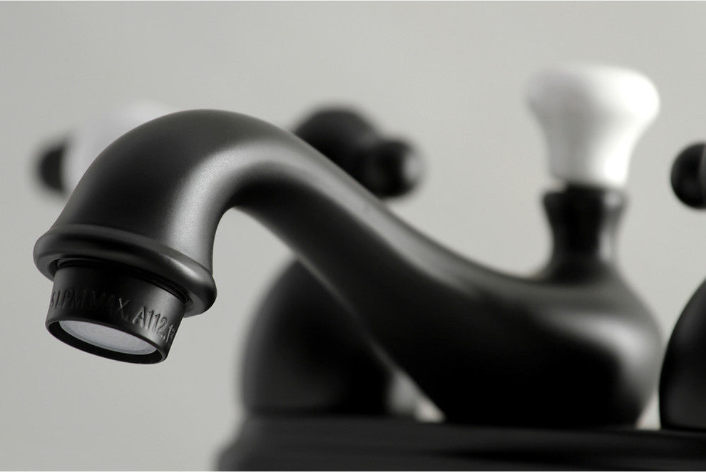 Kingston Brass 4" Centerset Bathroom Faucet, Matte Black