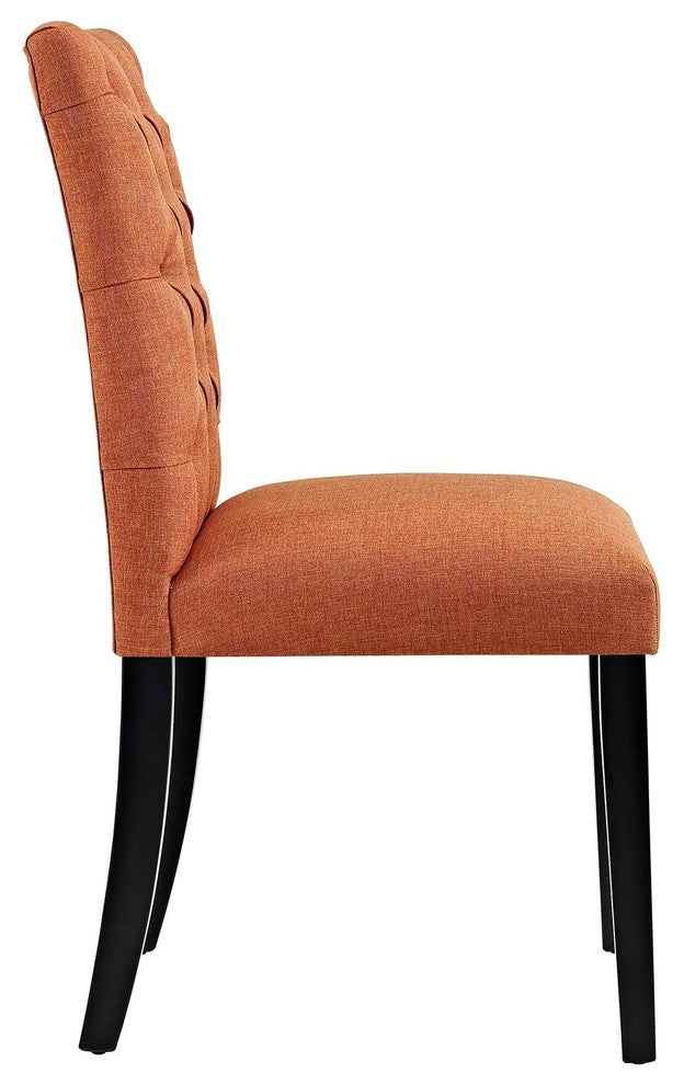 Duchess Dining Chair Fabric Set of 2, Orange