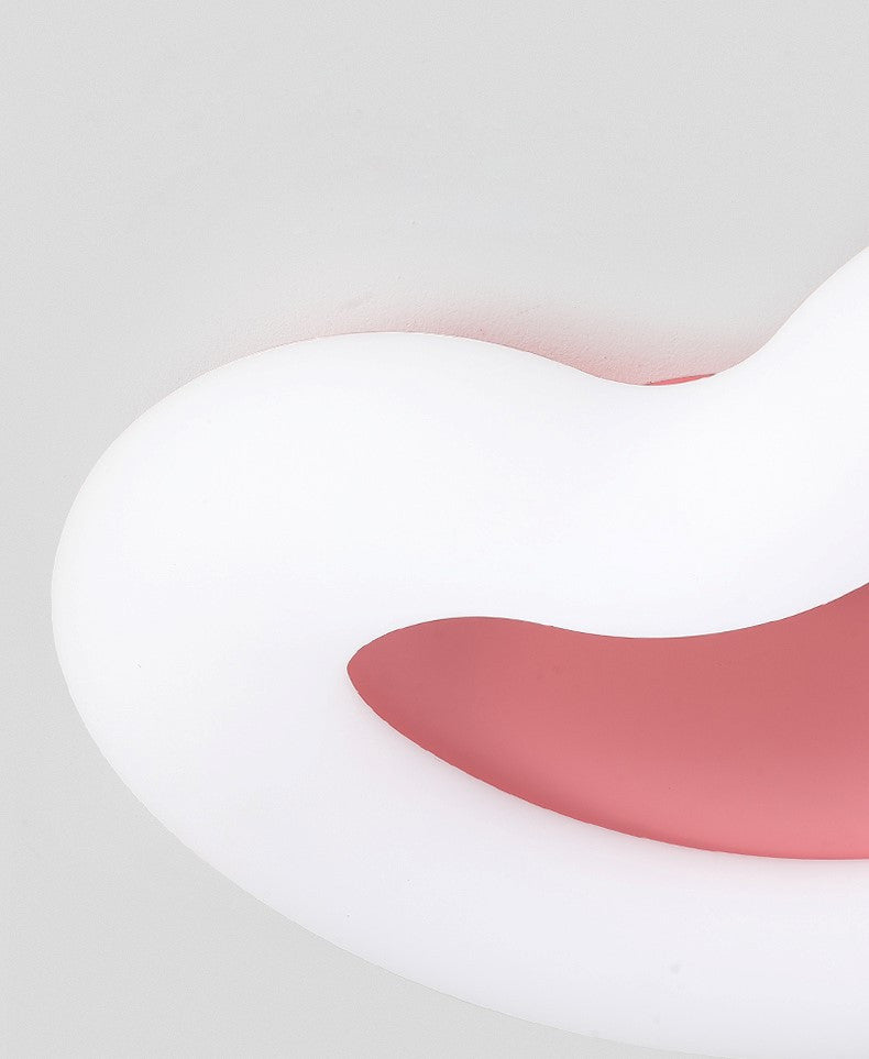 Haacht | Modern Heart-Shaped LED Ceiling Light for kids room, Pink, L13.0xh3.5"
