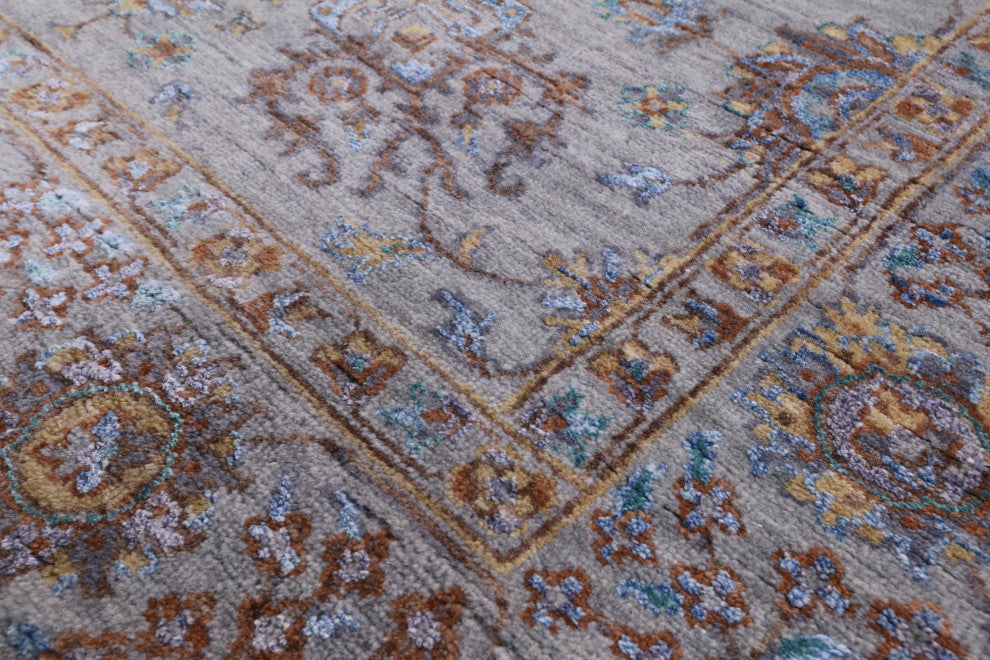 Wool and Silk Hand Knotted Persian Rug 6' 0" X 8' 11" Q6078