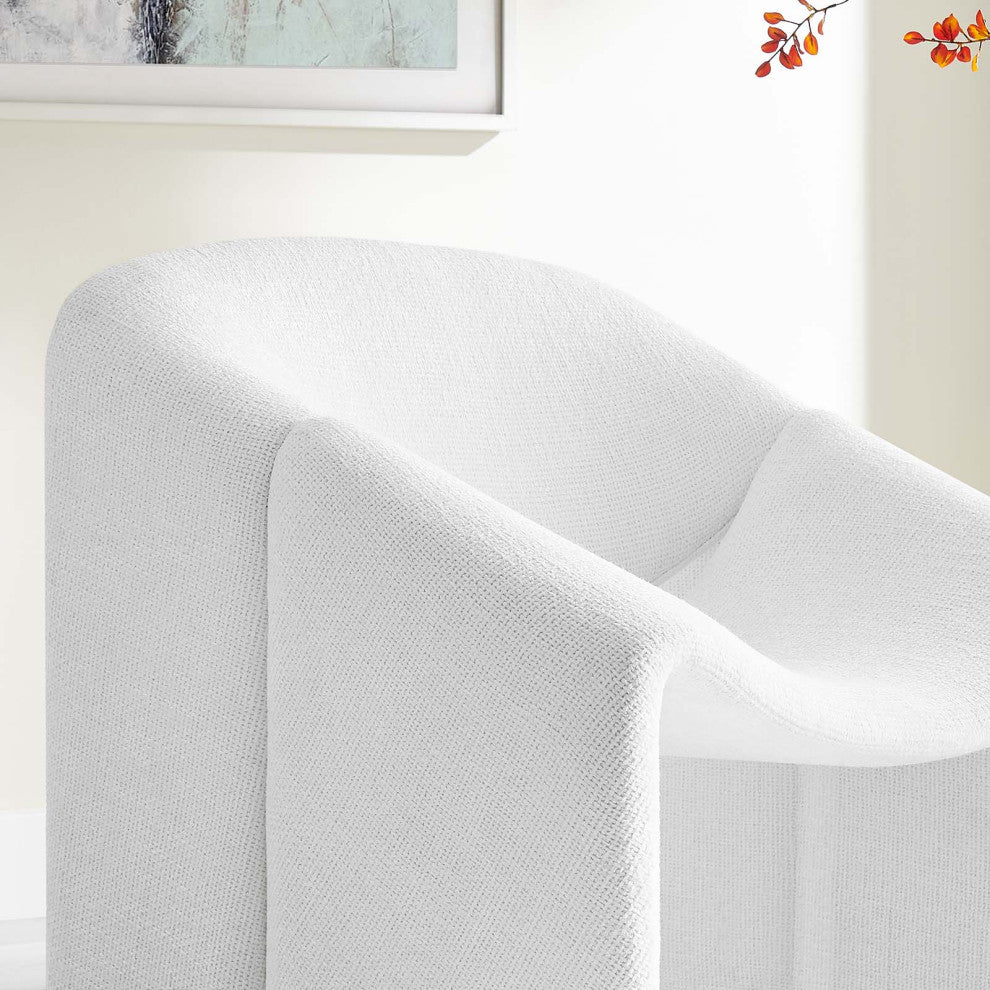 Vivi Chenille Upholstered Accent Chair - Frost