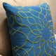 Plutus Calico Island Blue and Green Geometric Pillow, 20"x26" Standard