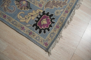 Hand-Knotted Wool Blue Traditional Modern Knot Rug, 8'x10