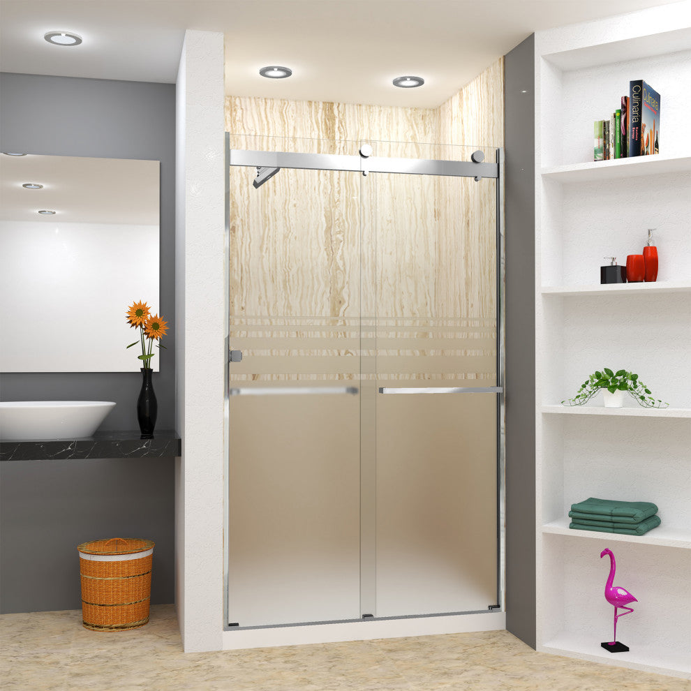 Transolid Brianna 48" W x 80" H Frameless Sliding Shower Door
