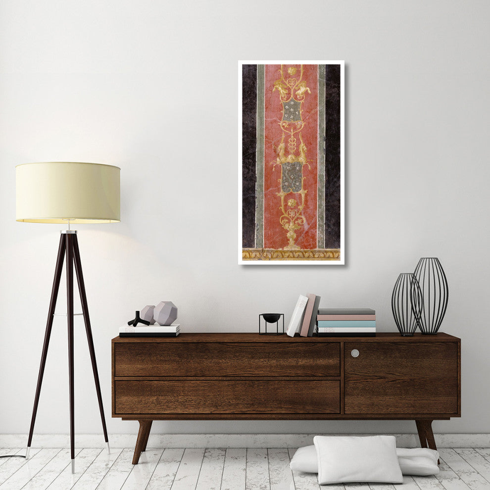 "Wall Fragment with Grotesques" Print 1st Century Roman Artisan, 26"x50"
