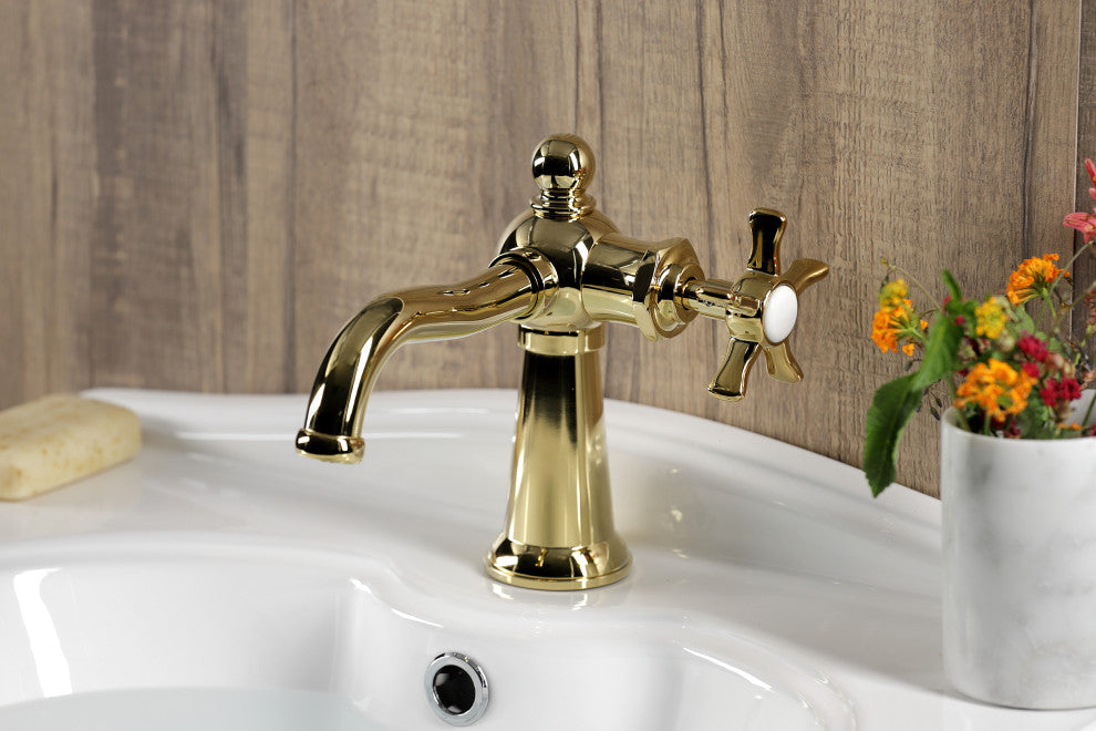 Kingston Brass KS3542NX Single-Handle Bathroom Faucet, Push Pop-Up