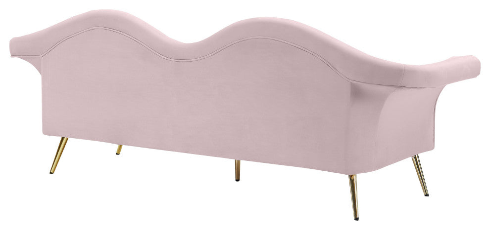 Lips Velvet Upholstered Sofa, Pink