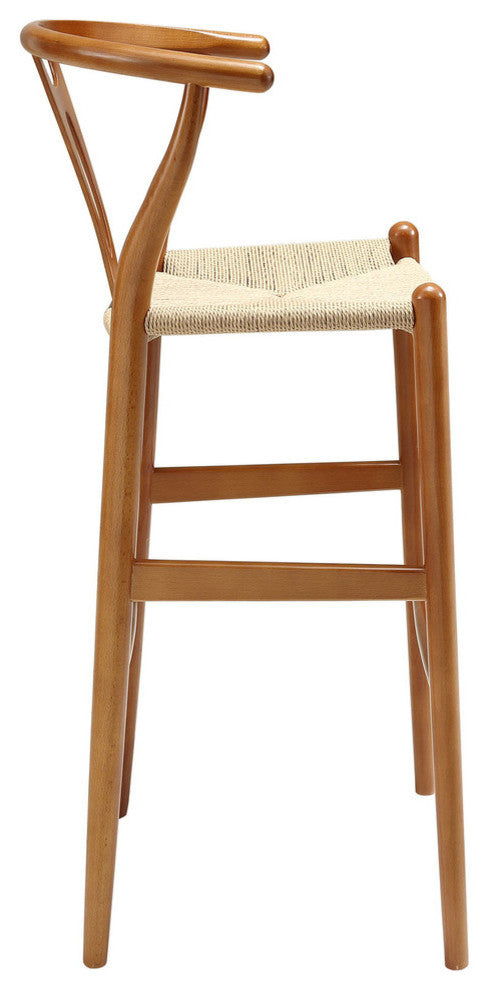 Modern Contemporary Dining Kitchen Wood Wood Bar Stool Walnut