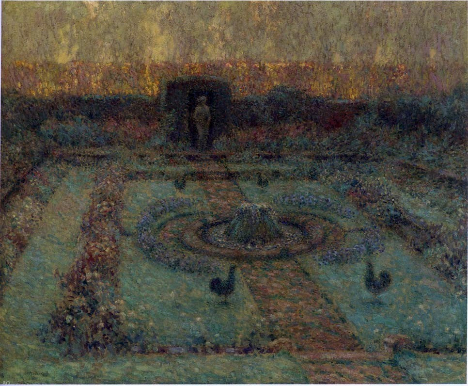 Henri Le Sidaner Garden at Hampton Court, 20"x25" Wall Decal