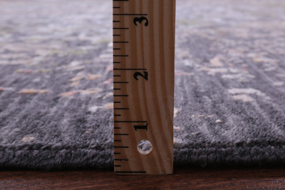 9' 0" X 12' 4" Wool and Silk Hand Knotted Modern Rug Q9243