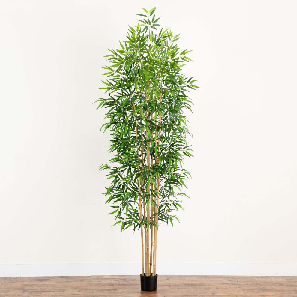 9ft. Artificial Bamboo Tree With Real Bamboo Trunks