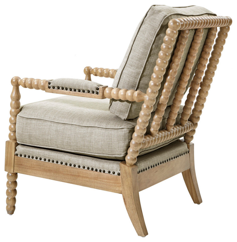 Madison Park Donohue Accent Arm Chair, Light Grey