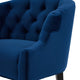 Armchair Accent Chair, Set of 2, Velvet, Blue Navy, Modern, Lounge Hospitality