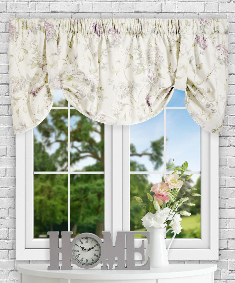 Abigail 60" x 22" Tie-up Valance, Lilac