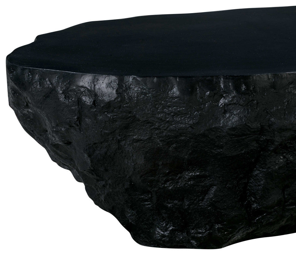 Crag Black Concrete Coffee Table