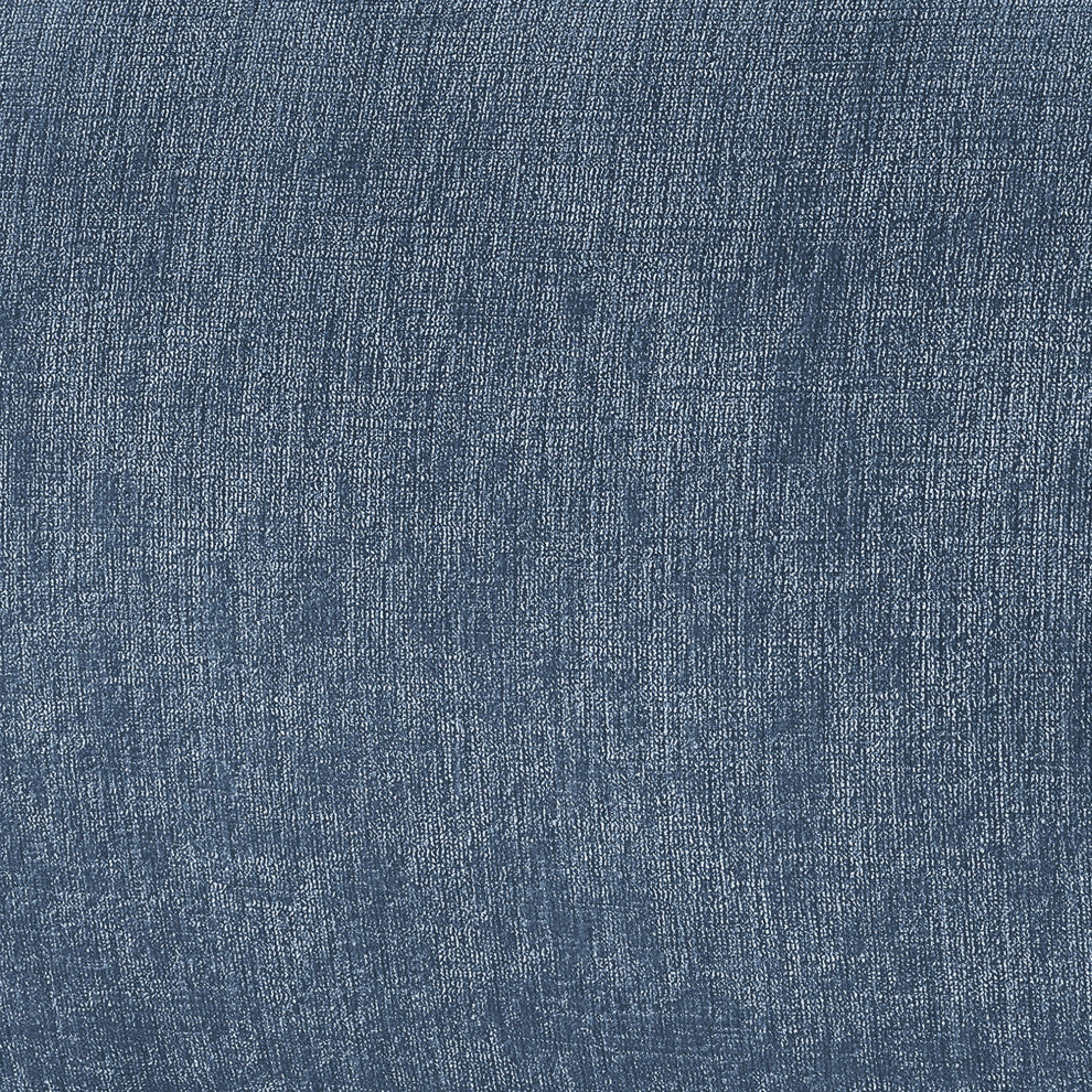 Paxton Chenille Fabric Upholstered Bed, Blue, Queen