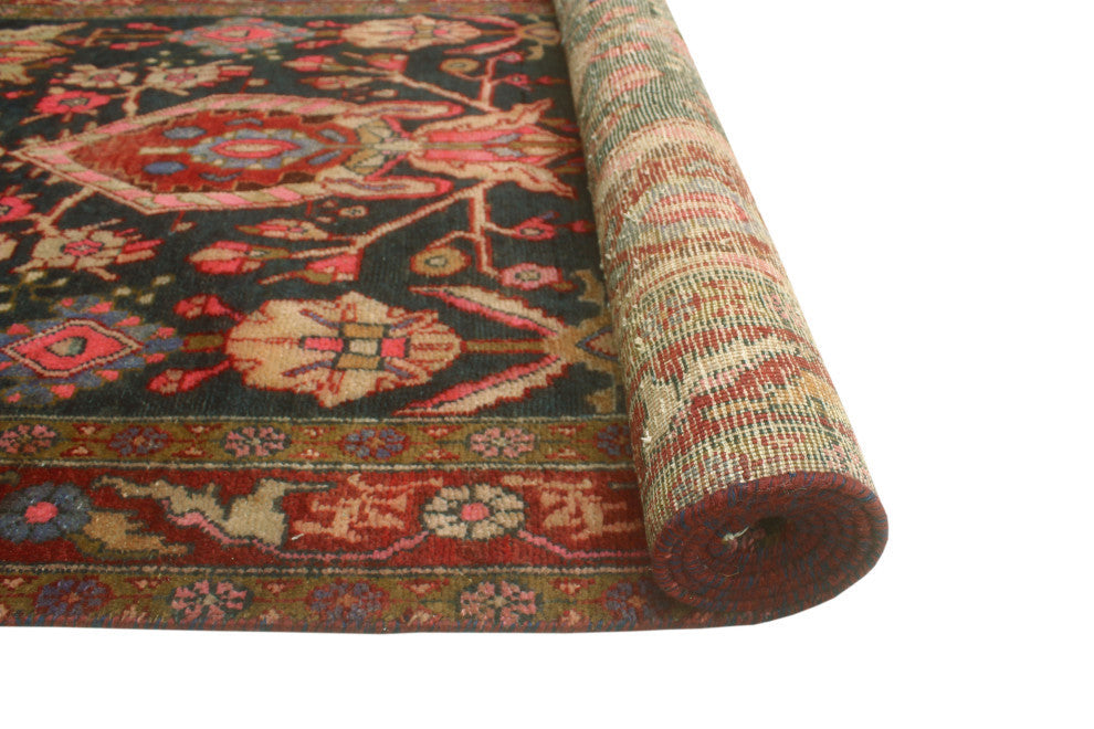 Fine Vintage Distressed Wayman Red/Brown Runner, 3'5x13'7