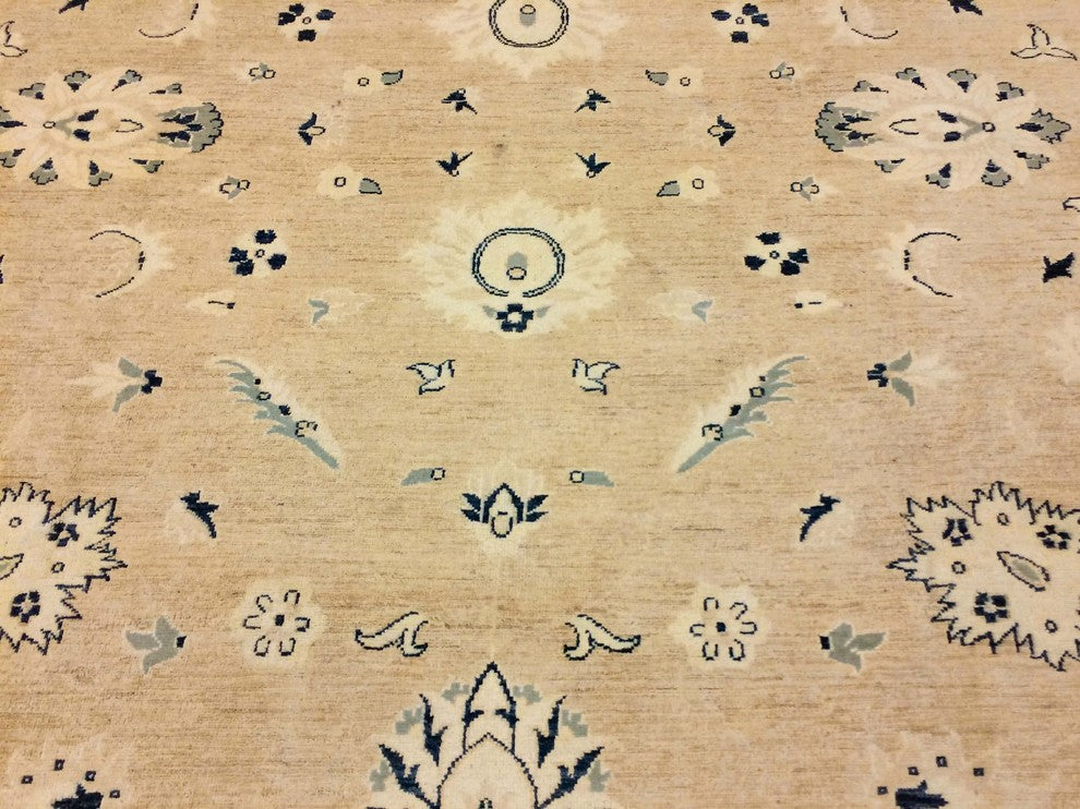 Faded Peshawar Aadil Rust/Blue Rug, 10'2x13'9