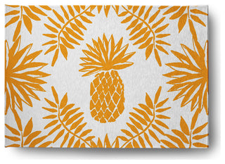 5' x 7' Pineapple Leaves Spring Chenille Indoor/Outdoor Rug