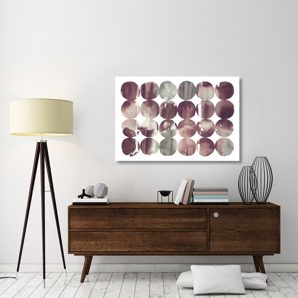 "Spring Dots Plum" Digital Paper Print by Elyse DeNeige, 50"x34"