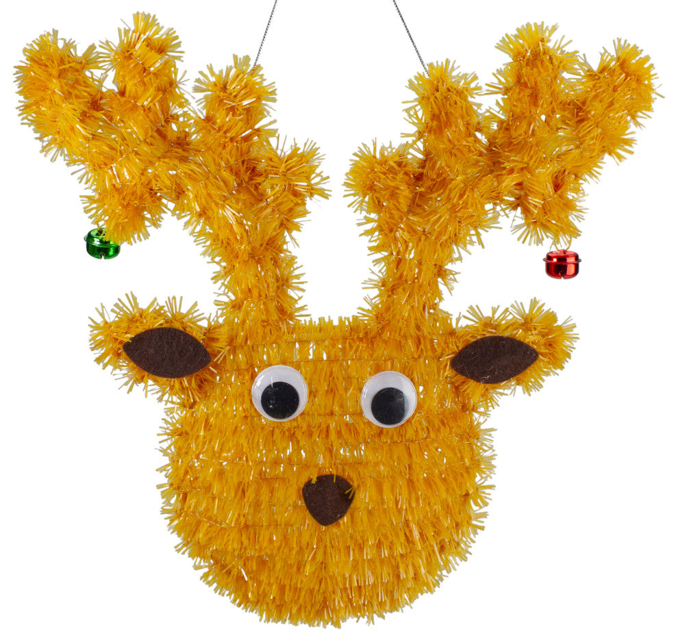 13" Tinsel Reindeer Christmas Window Decoration